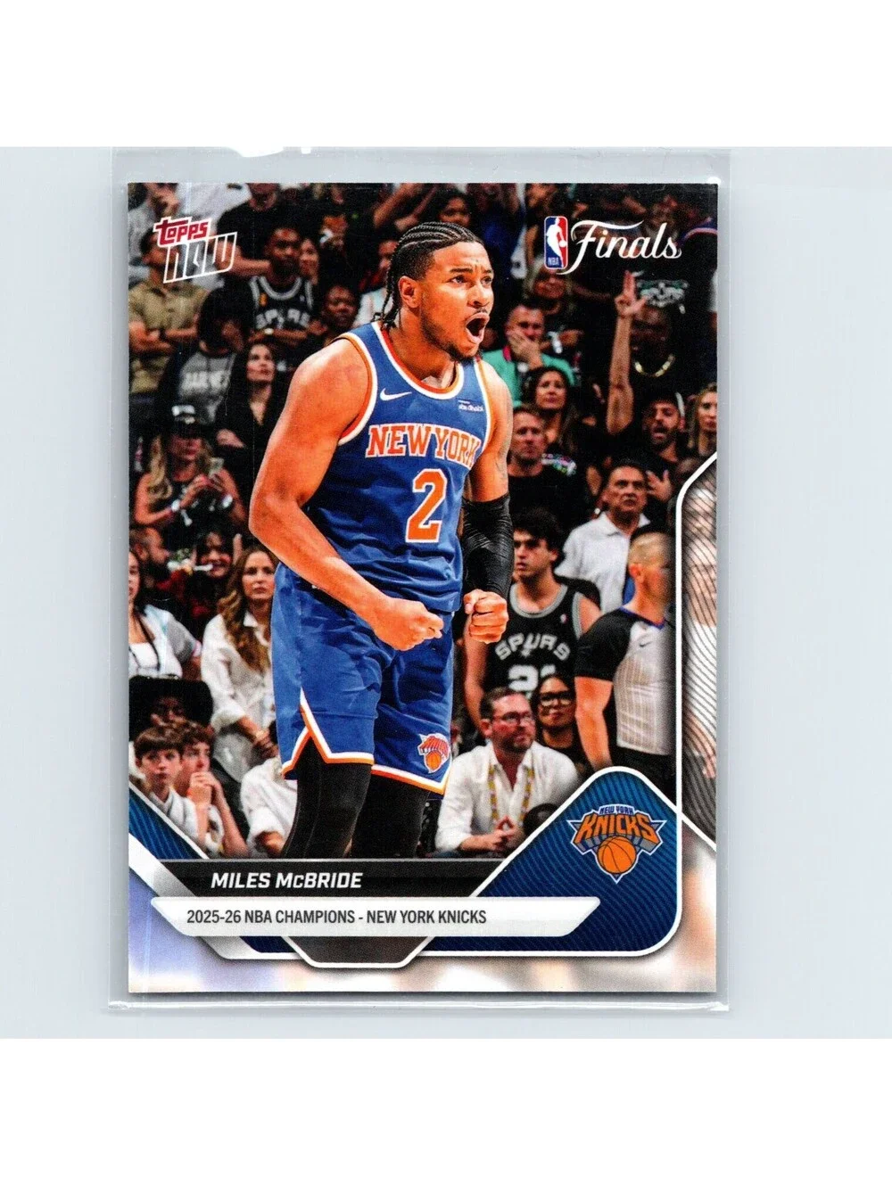 2025-26 Topps Now NBA Miles Mcbride #C7 New York Knicks Champions